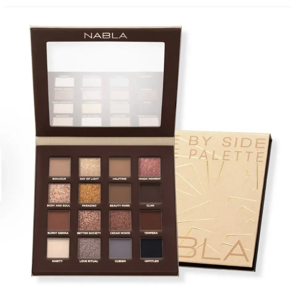 NABLA Side By Side Nude Eyeshadow Palette 16 Shades Neutrals Matte Shimmer NIB